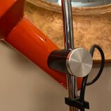 Chrome and orange quadripod lamp