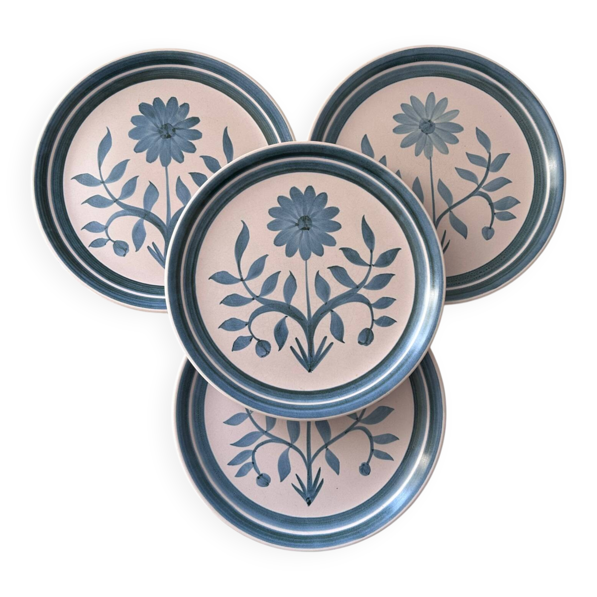 Set of 4 stamped Longchamp plates