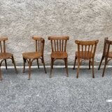 Série de 5 chaises bistrots