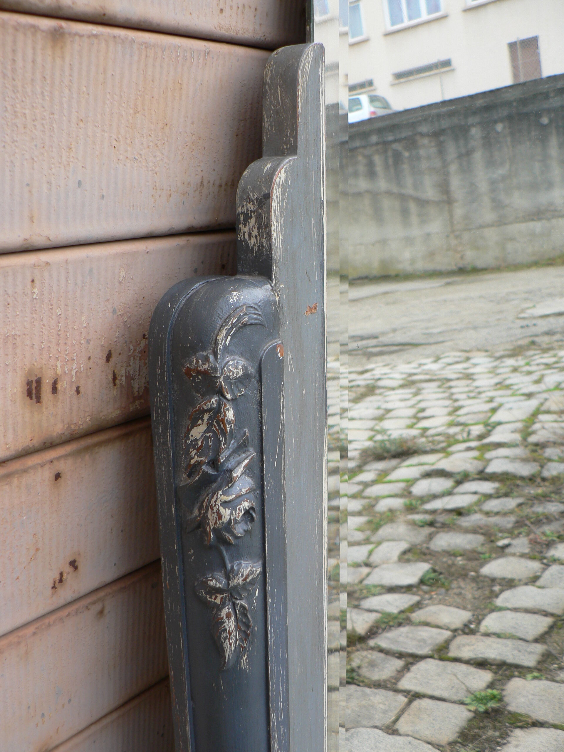 Mirror beveled chimney skated 1925 - 86 x 129 cm