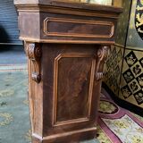 Napoleon III oak and walnut store counter