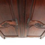 Large French antique carved bridal Armoire in Louis XVI style, 1850