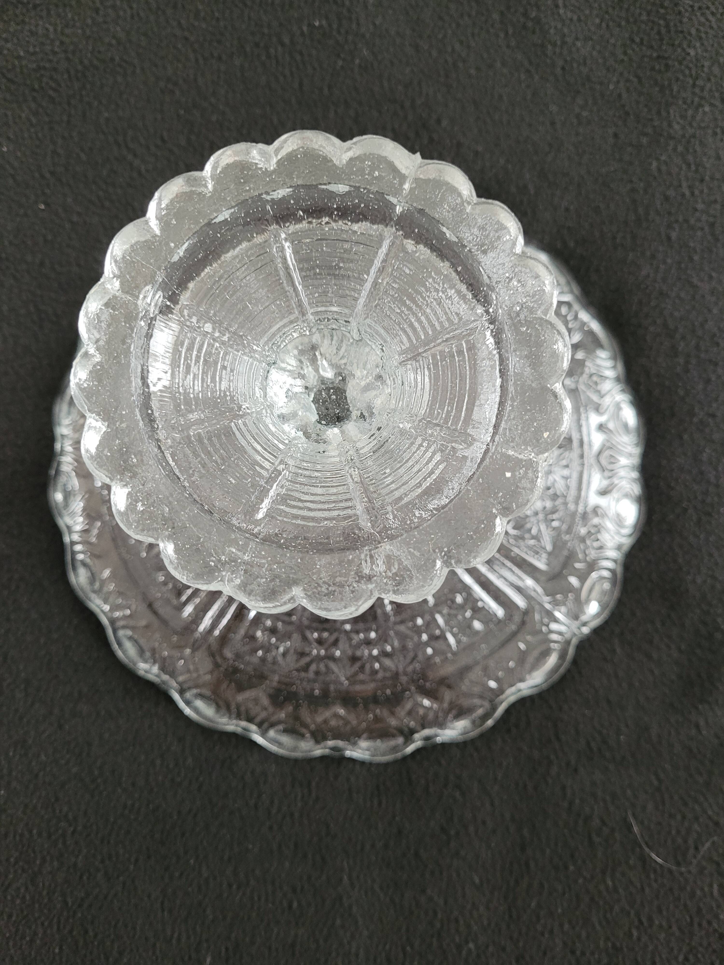 Glass compote dish