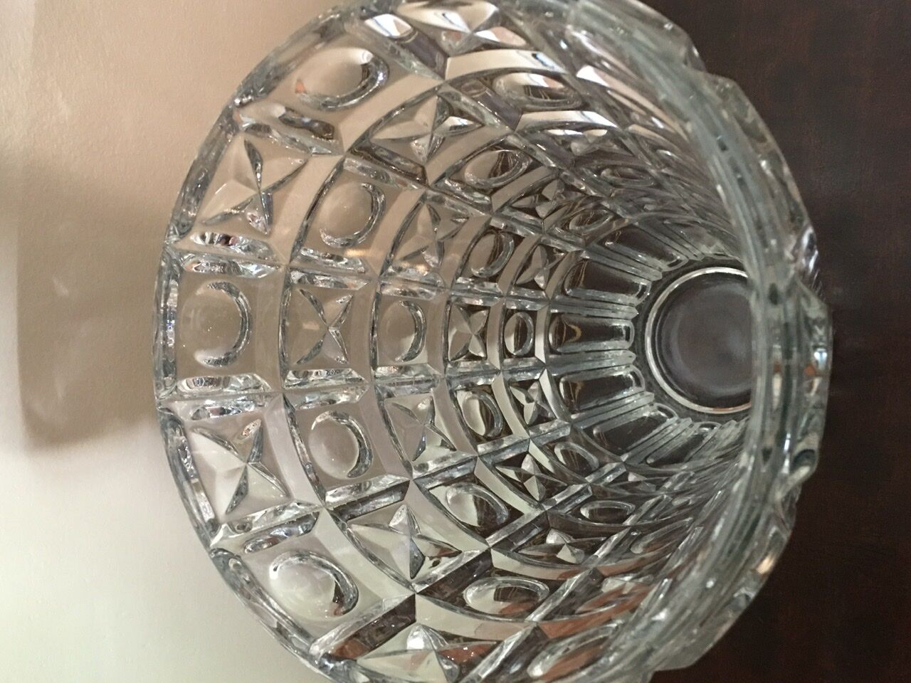 Moulded glass vase