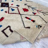 Handmade wool Berber rug 163 X 92 CM