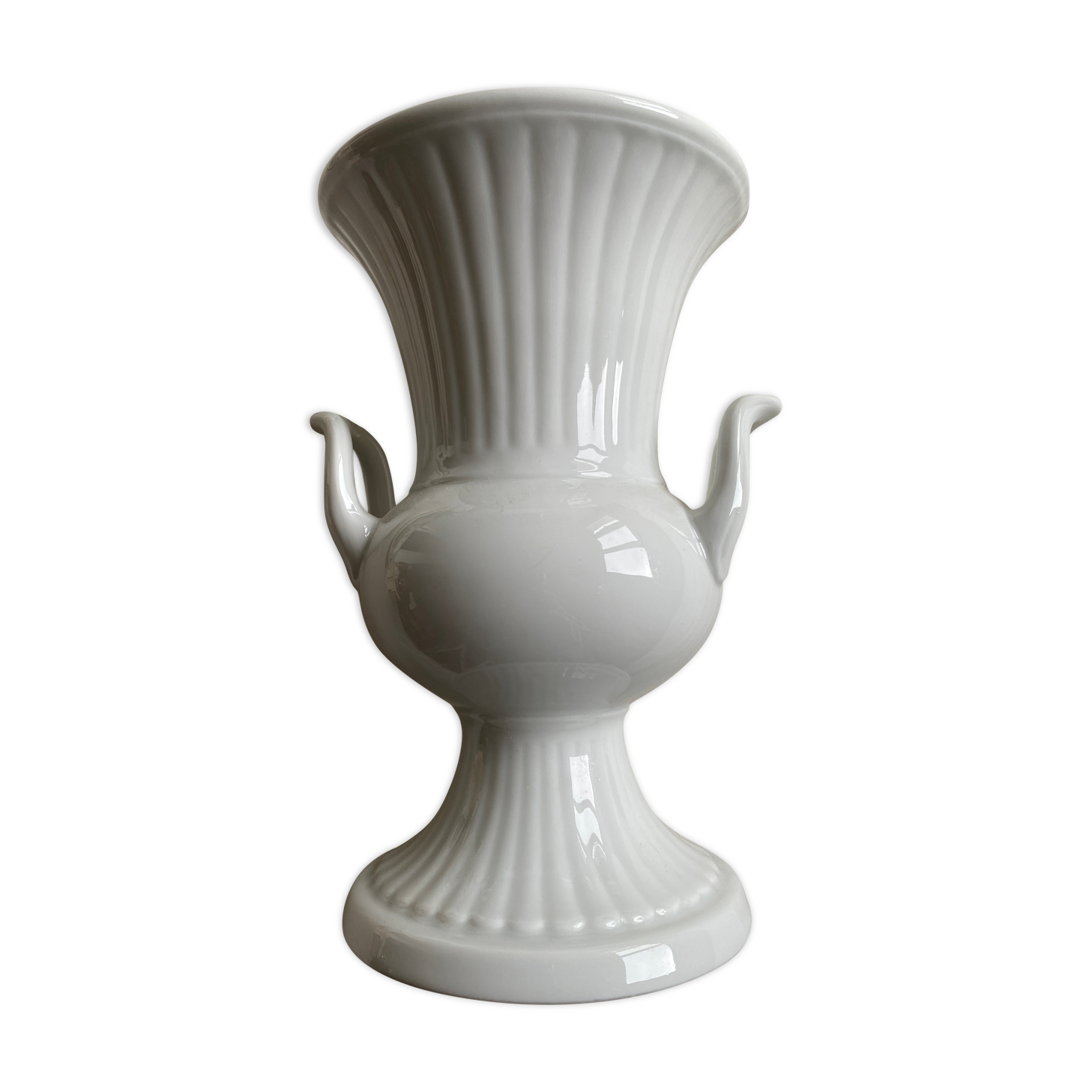 Vintage porcelain amphora vase