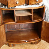 Bedside, art deco side table in precious wood