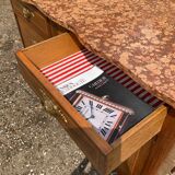 Marquetry and marble sideboard