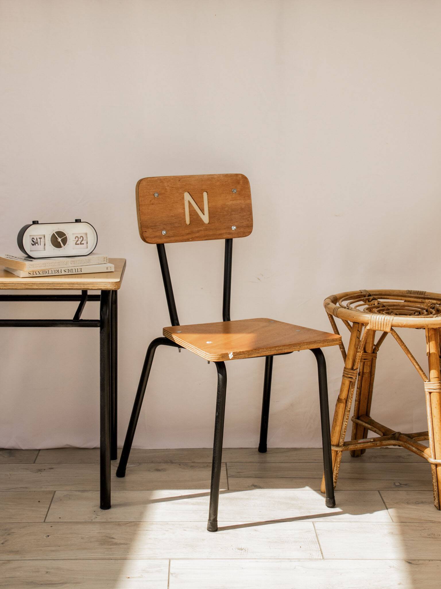 School chair, child