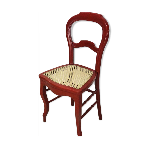 Chaise en brocante avec siège en osier | Selency