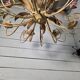 Wrought iron chandelier in Florentine style from the 1970s.