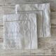 Set of 2 vintage serving tablecloths, hand-embroidered - 63x60 cm - Linen