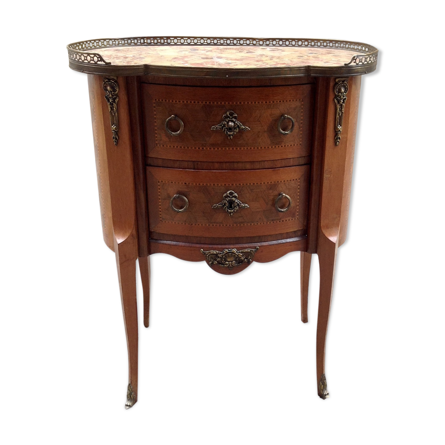 Commode rognon en marqueterie