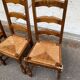 2 or 3 solid wood straw chairs, farmhouse style