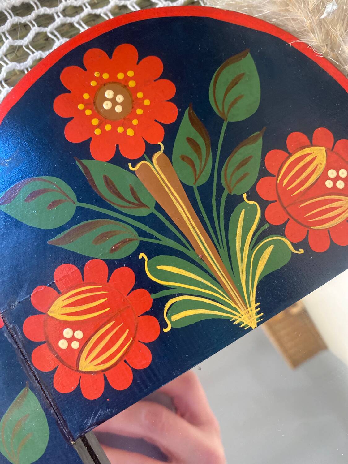 Vintage floral mirror