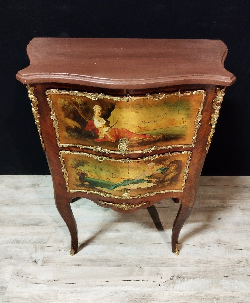 Pair of painted wooden chests of drawers