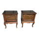 Pair of vintage 1960s oak bedside tables