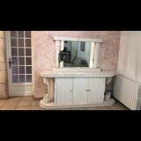 White marble imitation sideboard