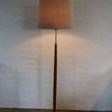 Mid-century floor lamp in teak and brass by Falkenbergs Belysning, Sweden, 1960s.