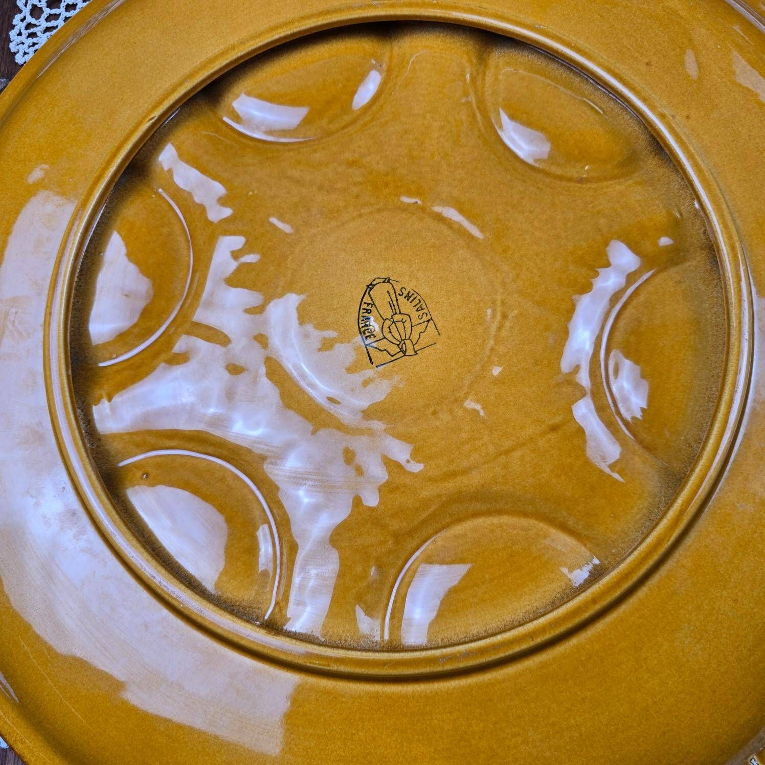 Artichoke service Salins France – 8 plates and serving dish barboti