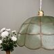 Suspension abat-jour vintage en nacre verte
