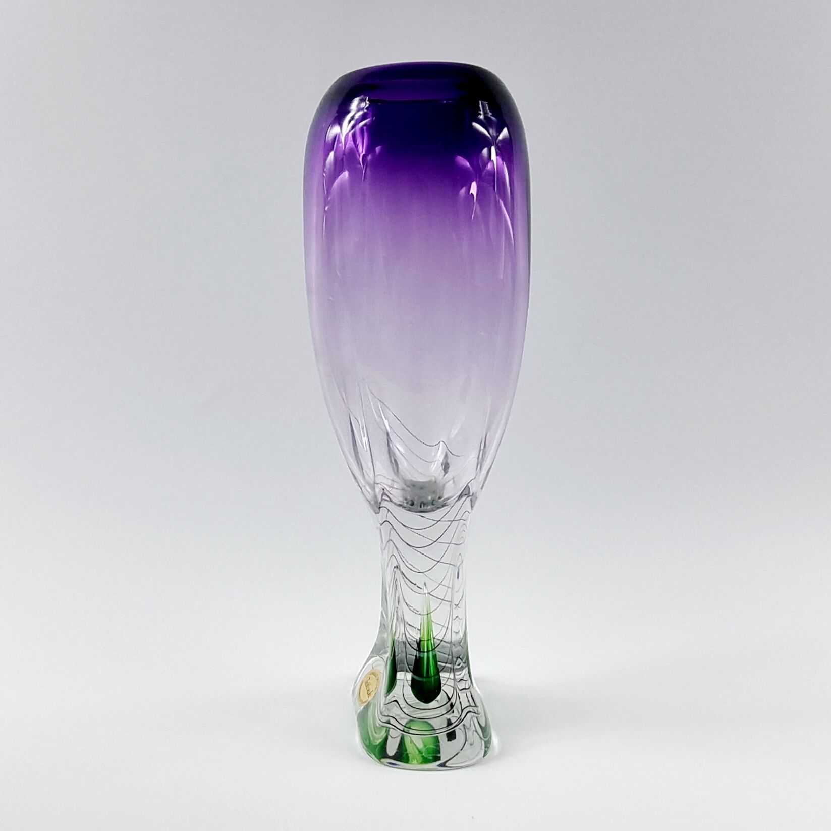 Art Glass Crystal Vase by Adam Jablonski, 1980s