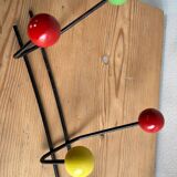 Vintage ball coat rack / hook in colours