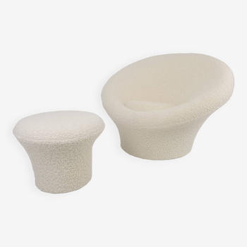 "Big Mushroom" Armchair and Pouf by Pierre Paulin for Artifort