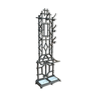 Art Nouveau cast iron coat rack