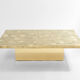 Belgian coffee table in engraved brass signed Christian Krekels 1970