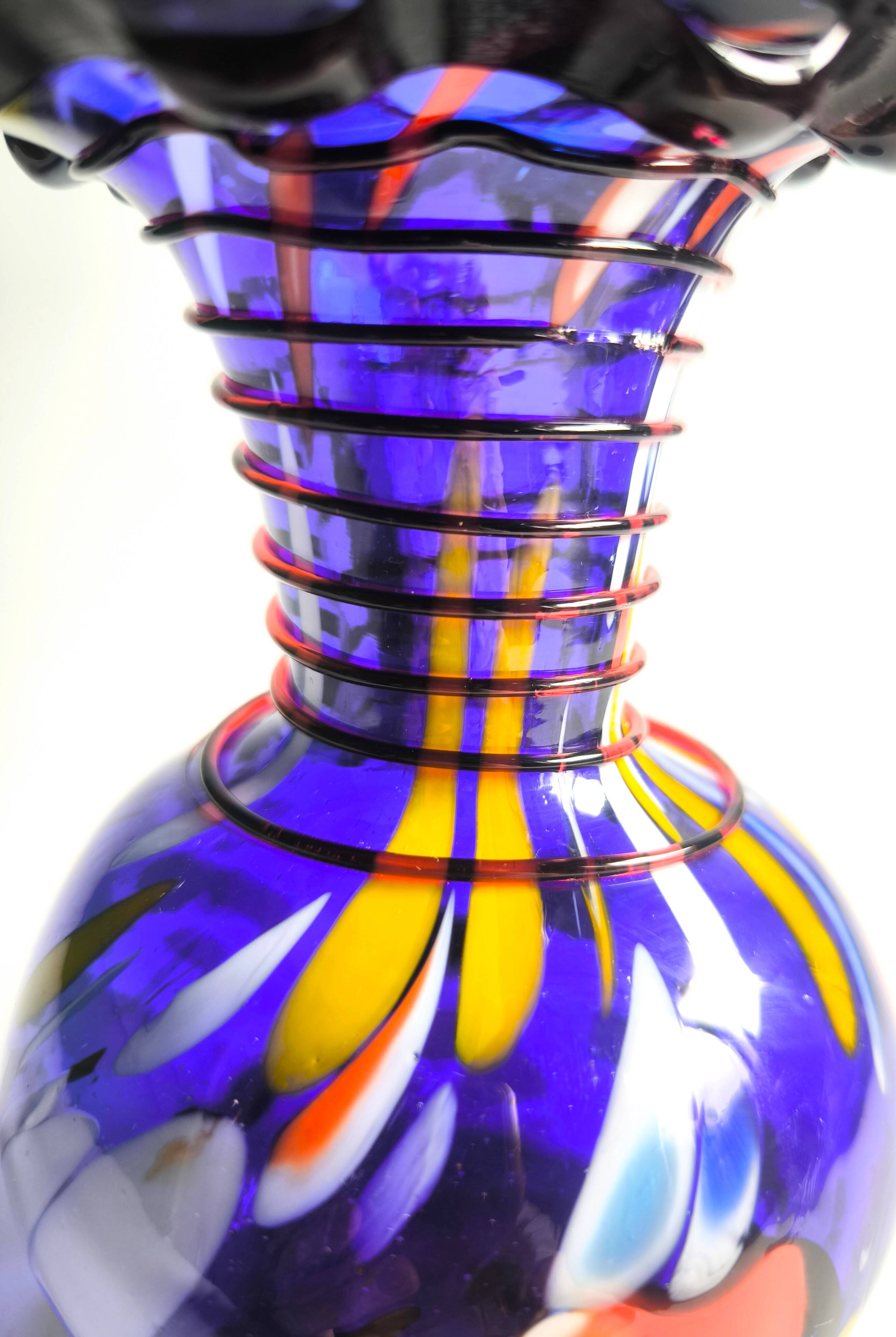 Vintage Murano Vase "Ruffled Rim" 1960s