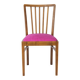 Vintage German Chair – 1950s Beech Wood – Magenta Upholstery – Mid-Century