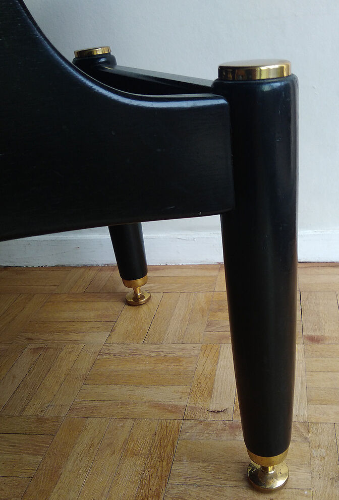 Tabouret velours bleu E Gomme G Plan 1950/60