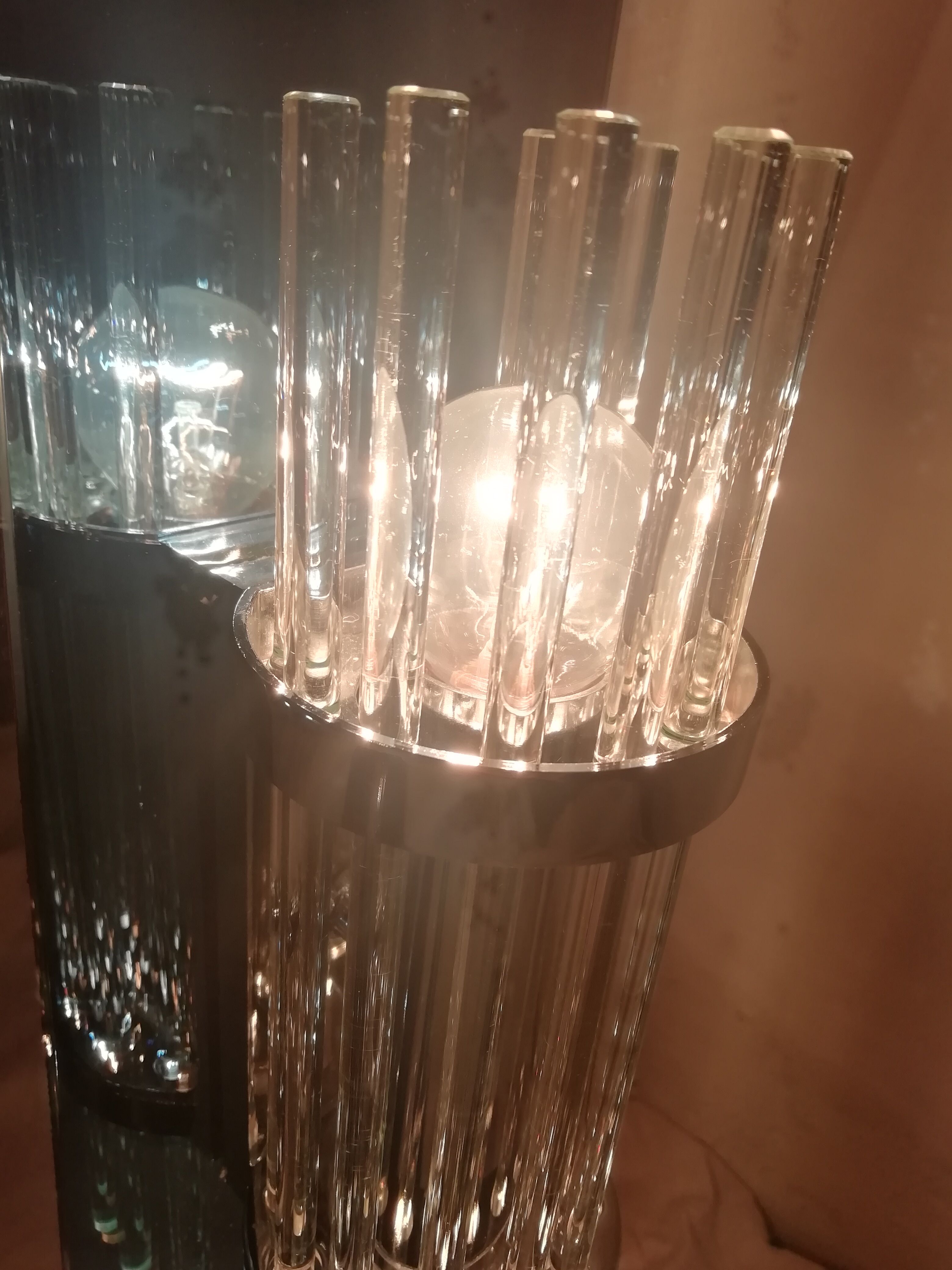 Miroir bleu de bain en verre