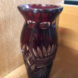 Vase en cristal taillé à décor géométrique, XXème