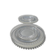 Tête à tête d'assiettes en cristal modèle Andlau signé Lalique