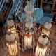 Vintage fountain chandelier glass and plexiglass