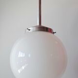 Art Deco opaline globe pendant lamp