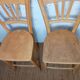 Paire de chaises bistrot hautes années 50