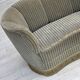 1970s, Danish 2-seater curved sofa, original furniture velour, beech wood.