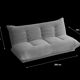 Canapé convertible noir style togo en daim