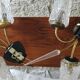 Double wall lights in gold metal and glass tulip - 60s/70s