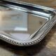 Small rectangular and beaded silver metal top