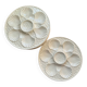 Set of 6 Longchamp France oyster plates – white earthenware