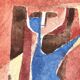 Yves Alix, Nude with raised arm, 1965. Watercolor on signed paper