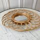 Vintage bamboo & rattan sun mirror