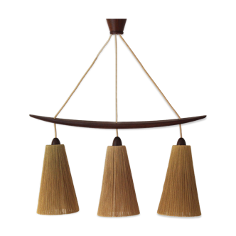 Scandinavian teak pendant lamp