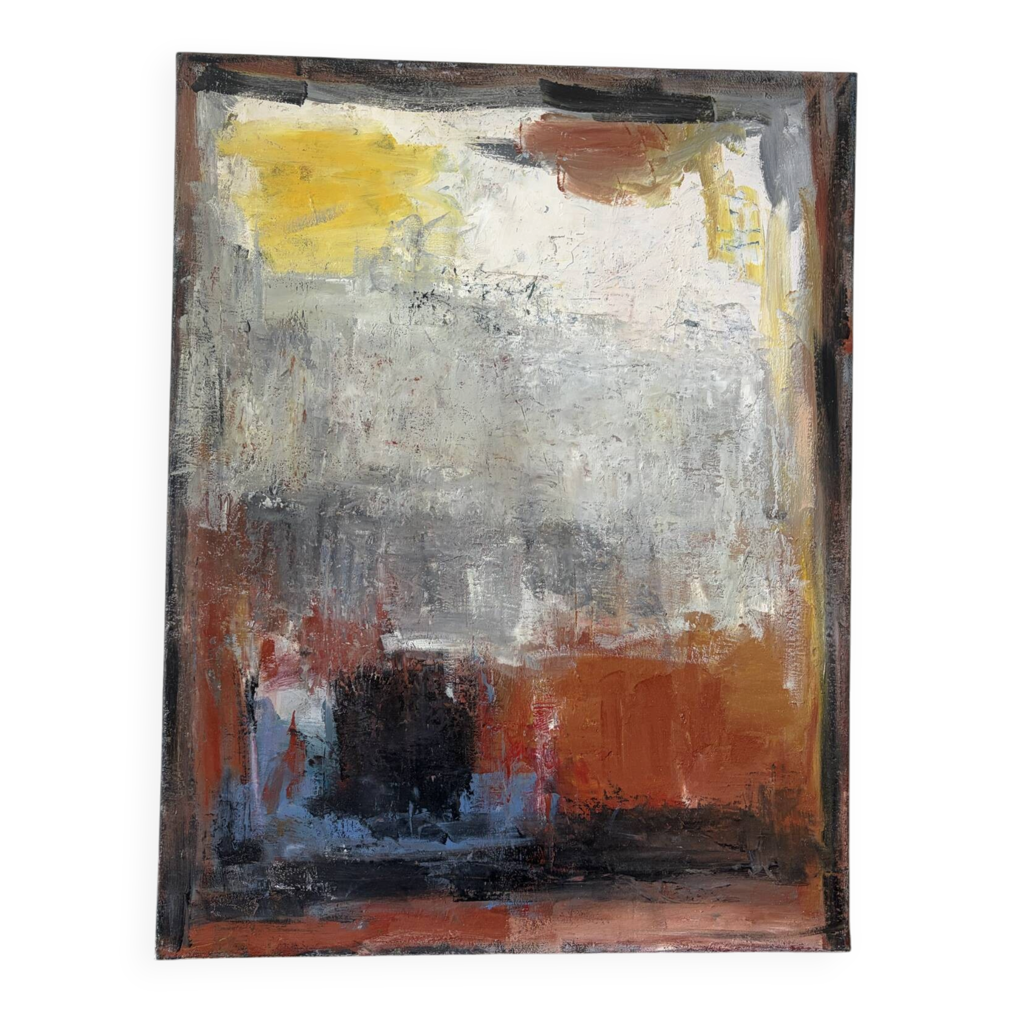 Abstract composition, oil on canvas signed Claude Bellanger.