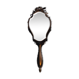 miroir ancien face à main double recto verso Henri Auguste SOLIÉ 1900