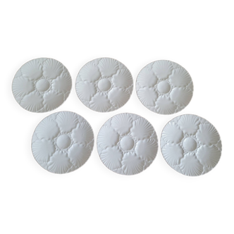 Set of 6 Bareuther oyster plates